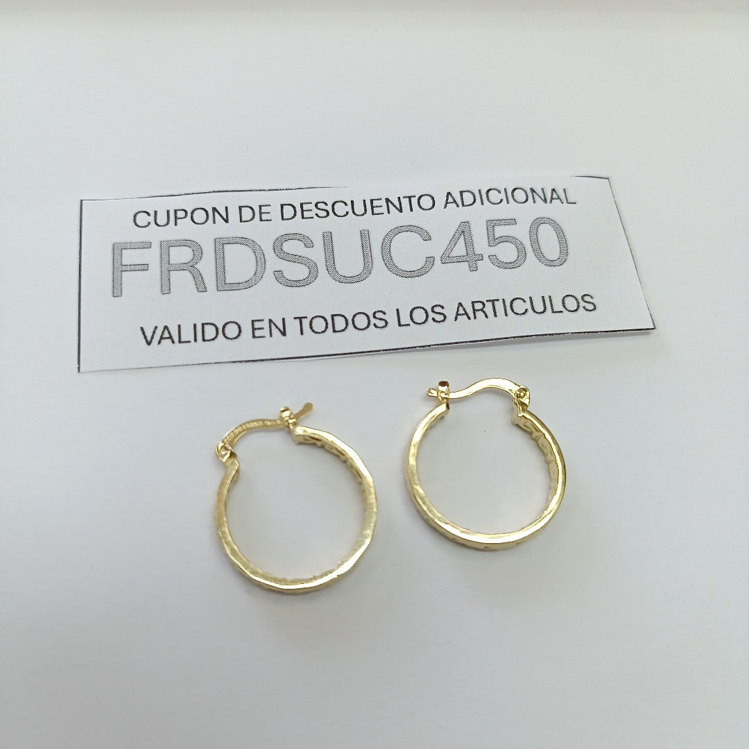ARETES TEJIDO ARRACADAS TIPO GRECAS 14K 2.1 GR (NUEVO)