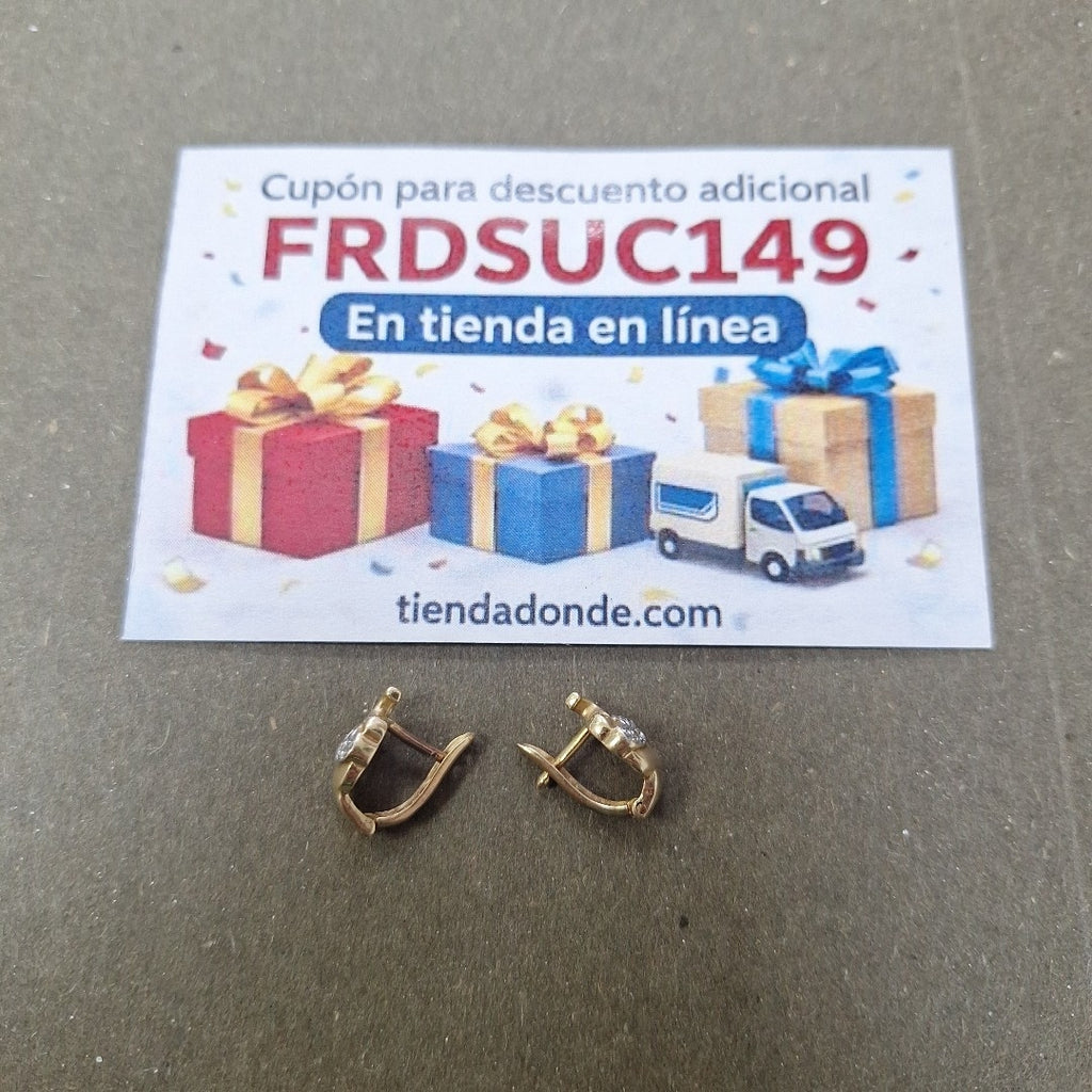 BROQUELES PAR ORO 14 K 3,10 GRMS (SEMINUEVO)