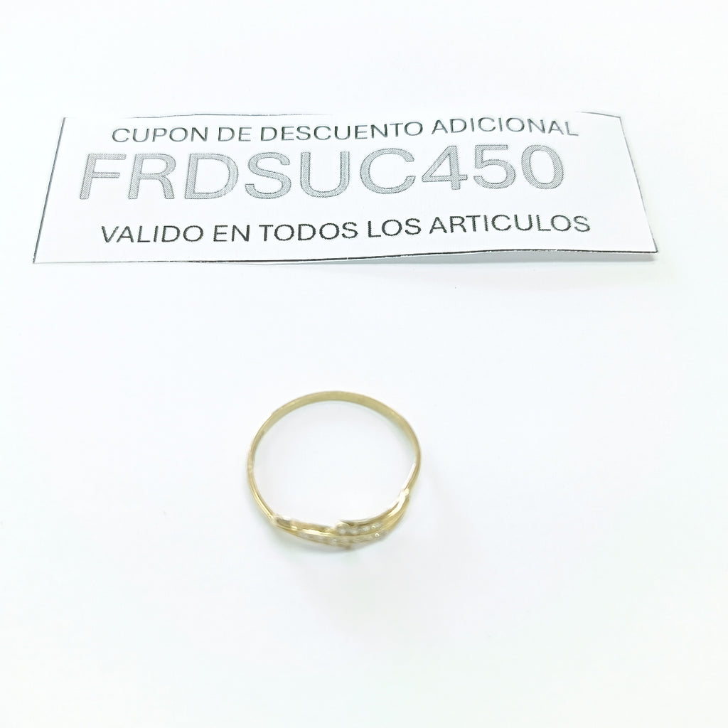 ANILLOS C CIRCONIAS 14K TALLA 8 0.8 GR (NUEVO)