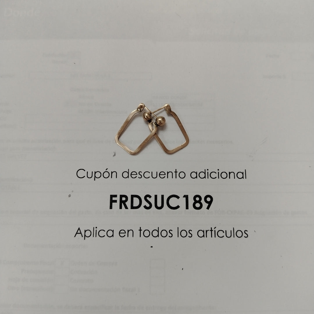 ARRACADAS PAR ORO 8 K 2 GRMS (SEMINUEVO)