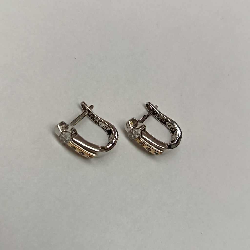ARRACADAS PAR ORO,ORO BLANCO 14 K 4,60 GRMS (SEMINUEVO)