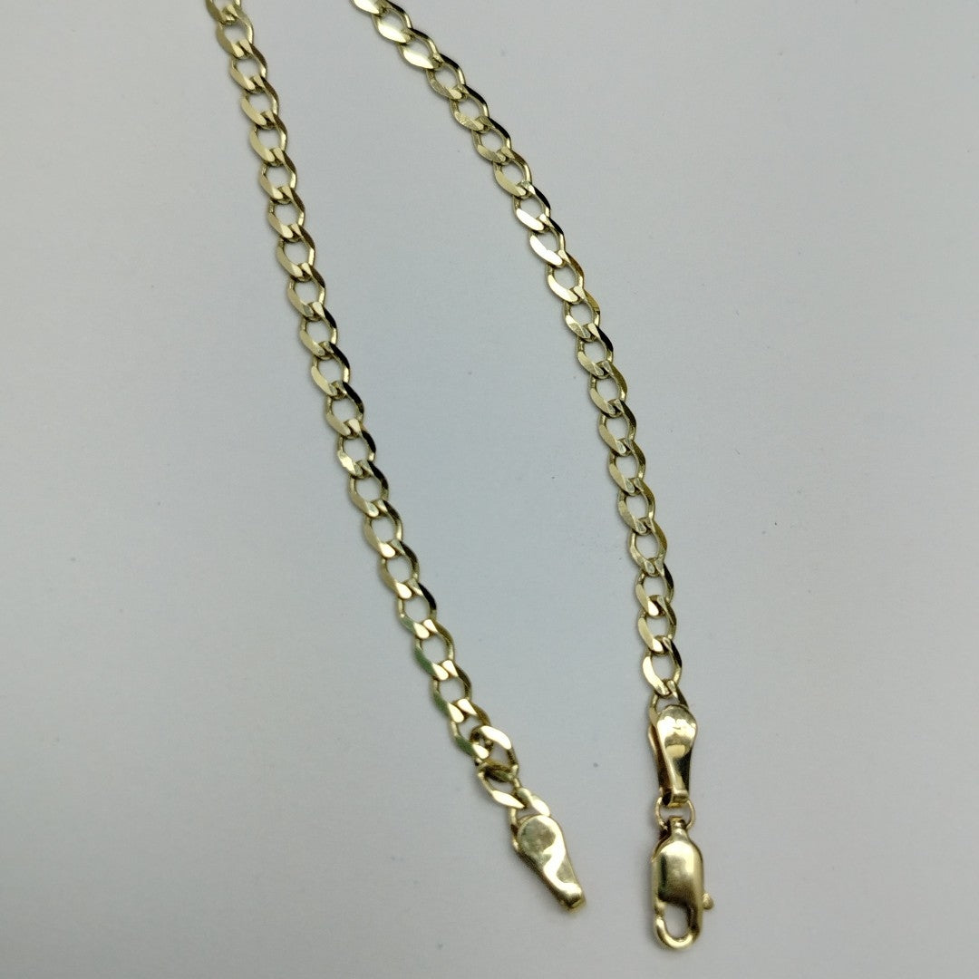 PULSERA TEJIDO BARBADA 14K 21 CM 3.8 GR (NUEVO)