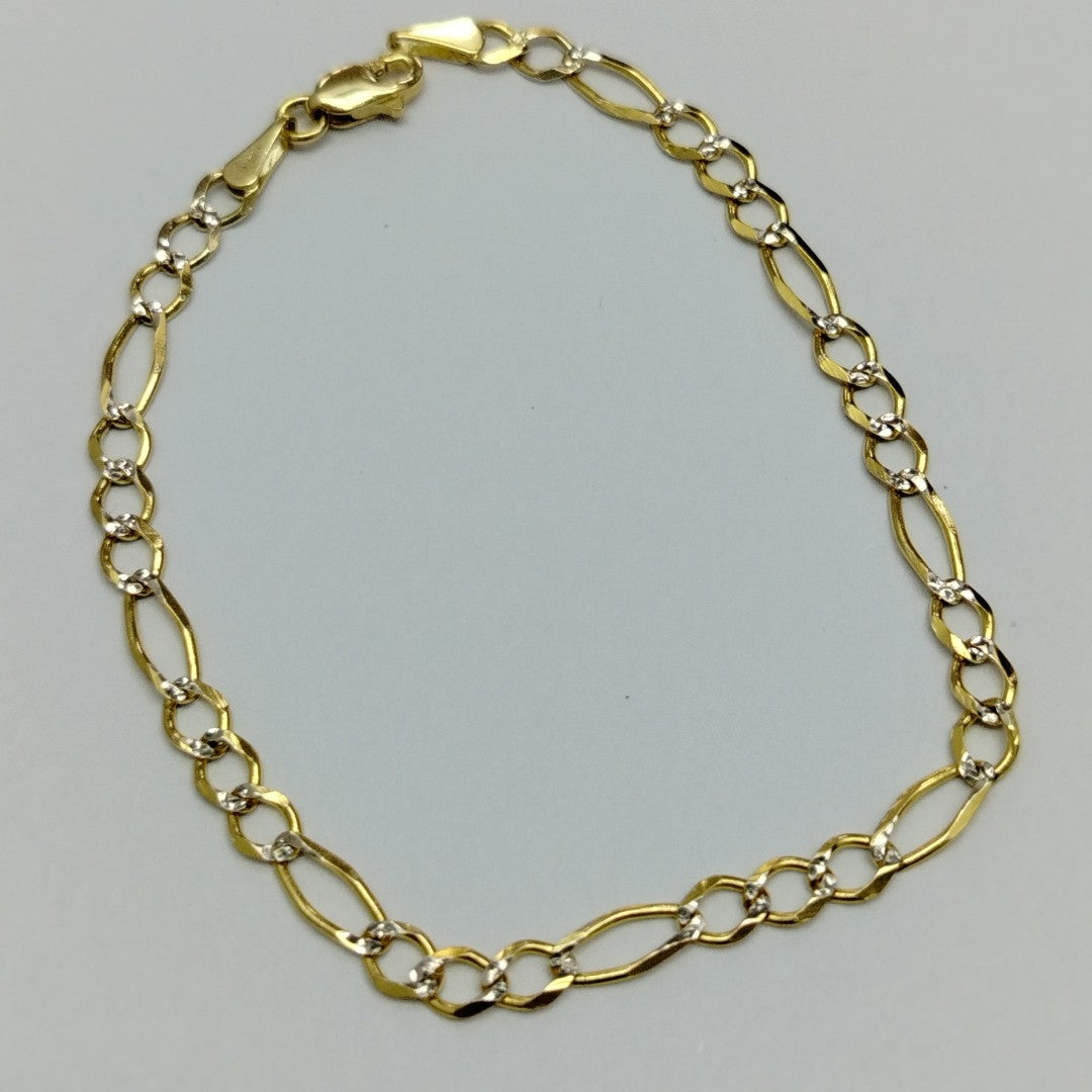 PULSERA 3X1 DIAMANTADA 14K 18 CM 2.7 GR (NUEVO)