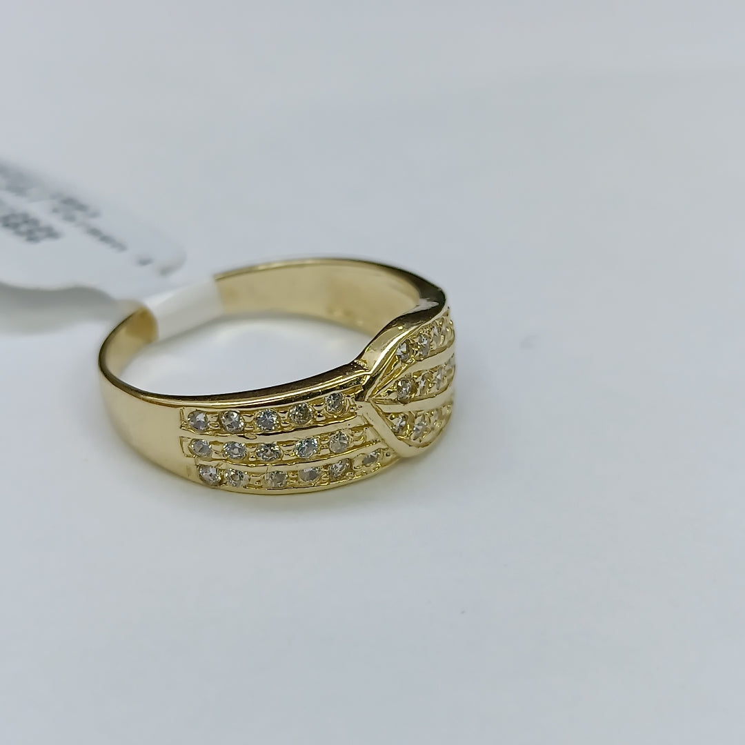 ANILLOS C CIRCONIAS 14K TALLA 7 2.9 GR (NUEVO)