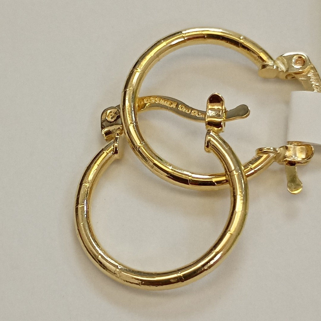 ARETES ARRACADAS ESTRIADAS 14K 1.4 GR (NUEVO)