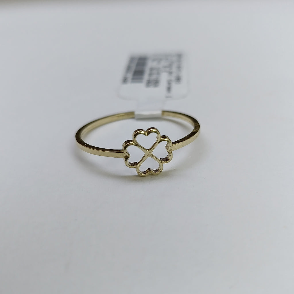 ANILLOS ANILLITO FIG TREBOL 10K TALLA 9 0.8 GR (NUEVO)
