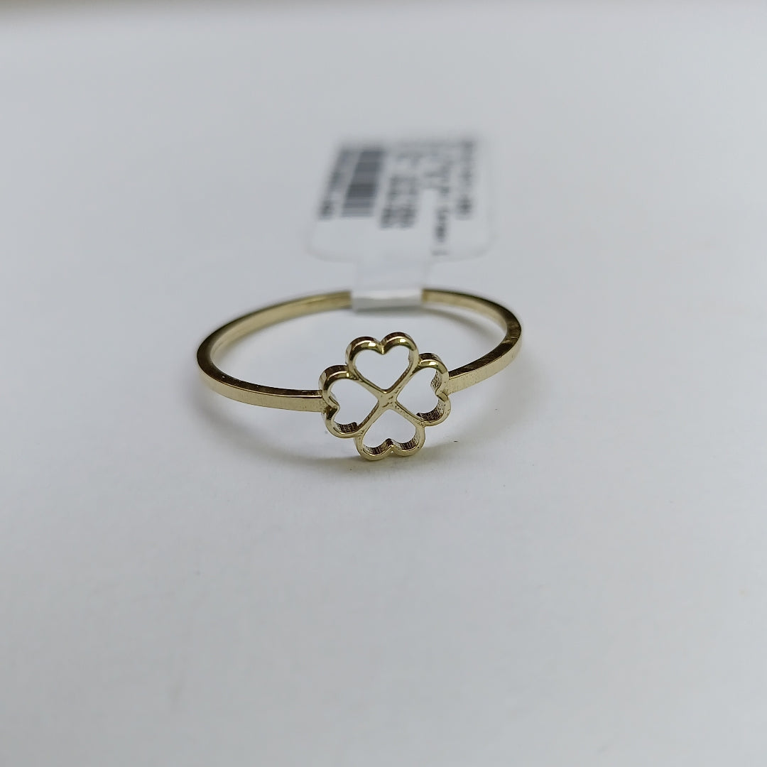 ANILLOS ANILLITO FIG TREBOL 10K TALLA 9 0.8 GR (NUEVO)