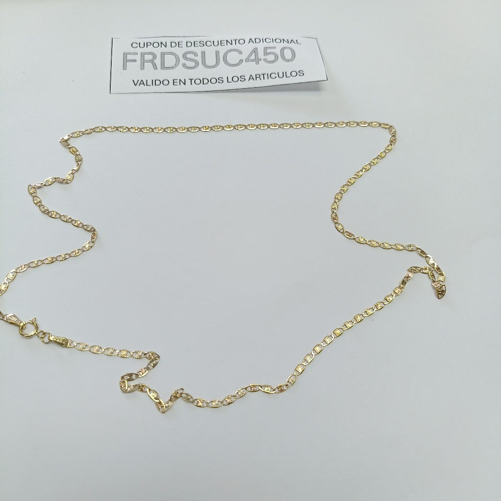 CADENAS TEJIDO GUCHI ORO 10K 55 CM 2.9 GR (NUEVO)