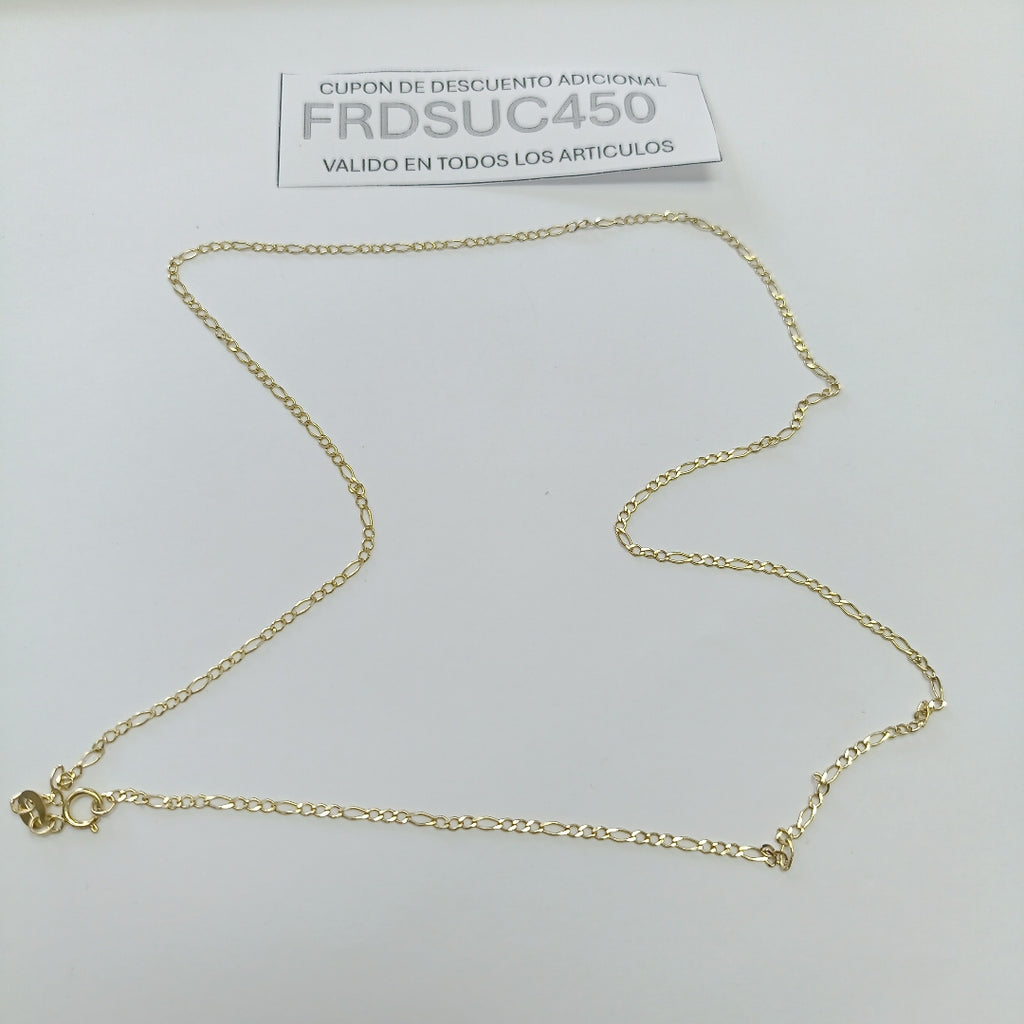 CADENAS TEJIDO 3X1 ORO 10K 55 CM 2.1 GR (NUEVO)