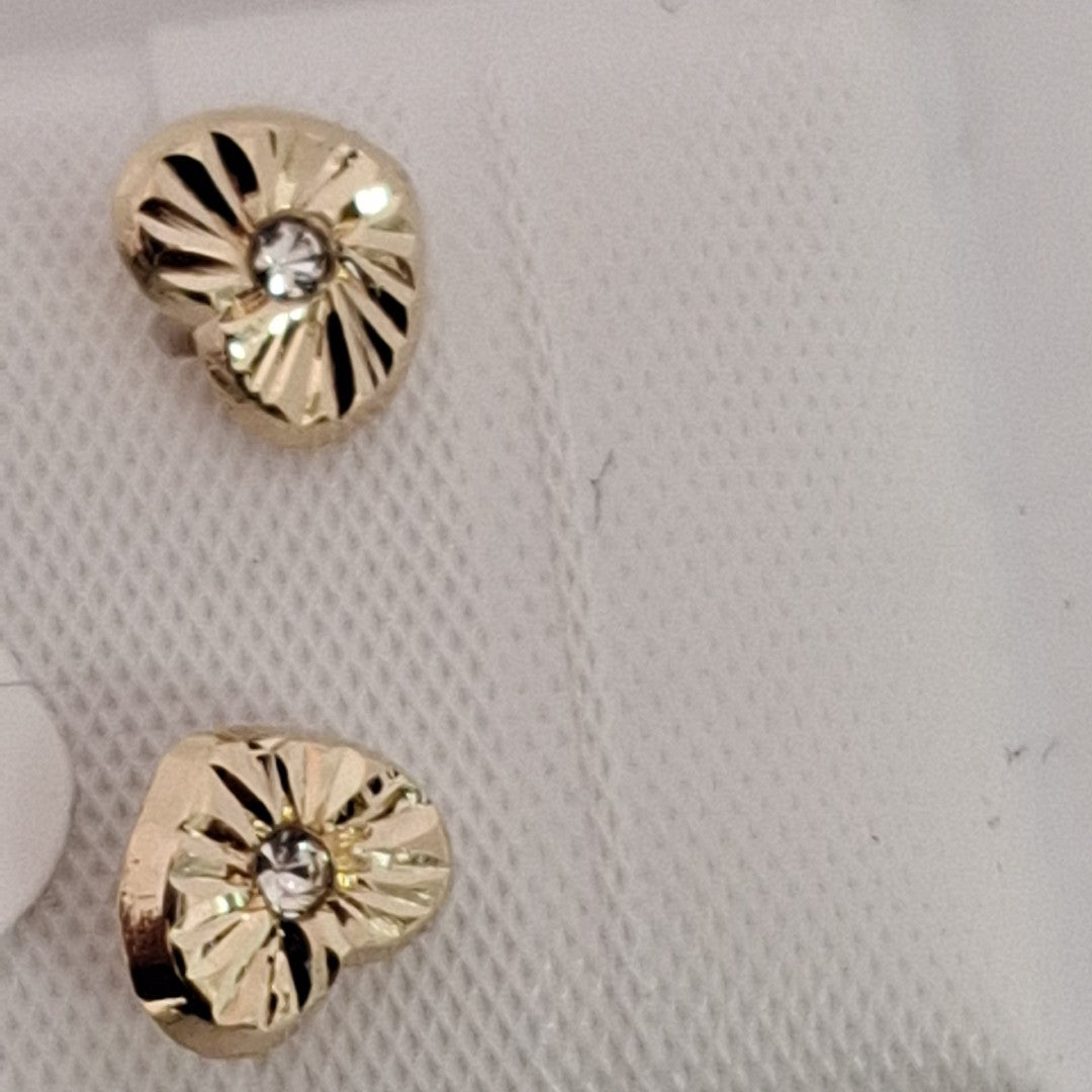 BROQUELES BROQUEL FIG CORAZON C CIRCONIA 14K 0.2603 GR (NUEVO)