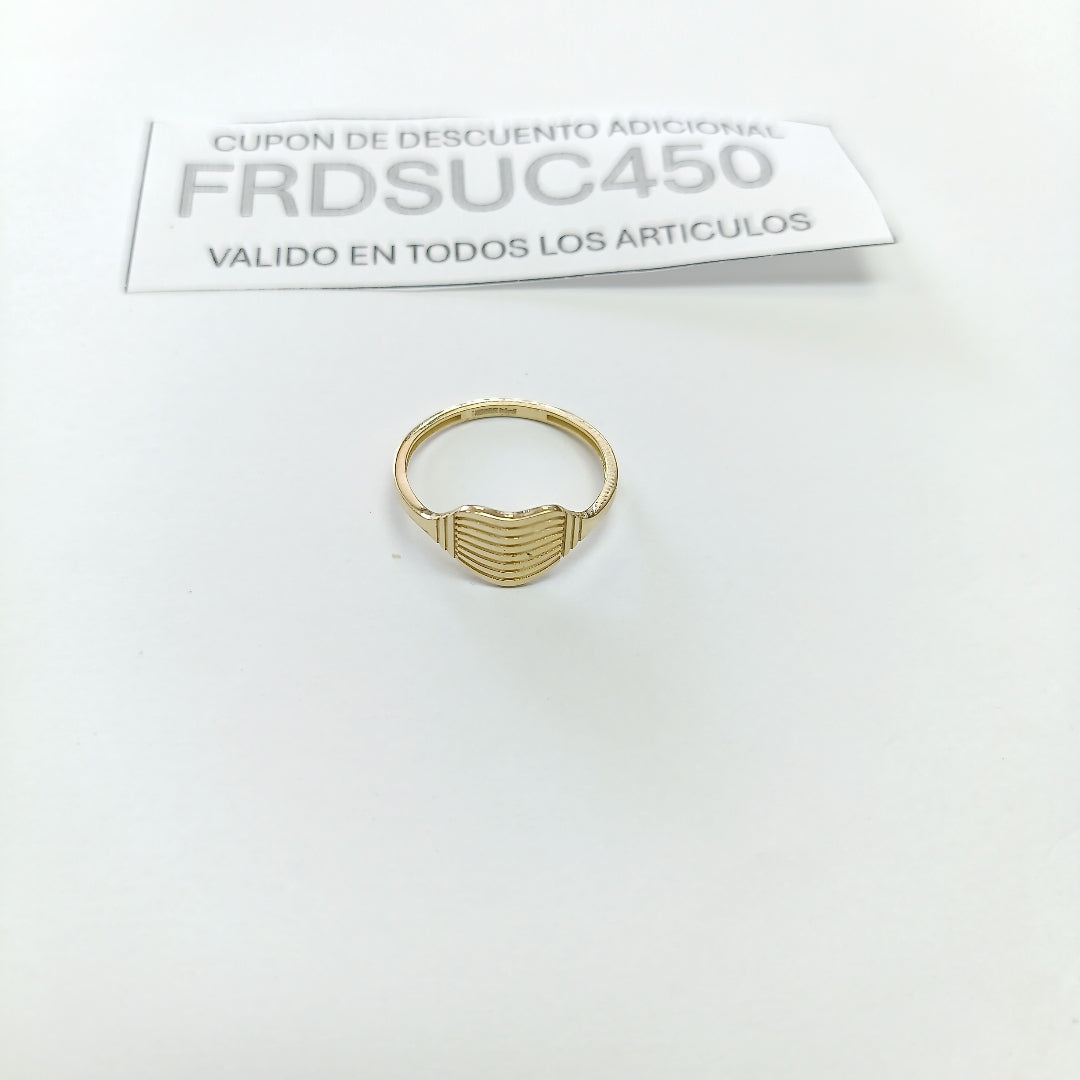 ANILLOS CORAZON 14K TALLA 8 1.8 GR (NUEVO)