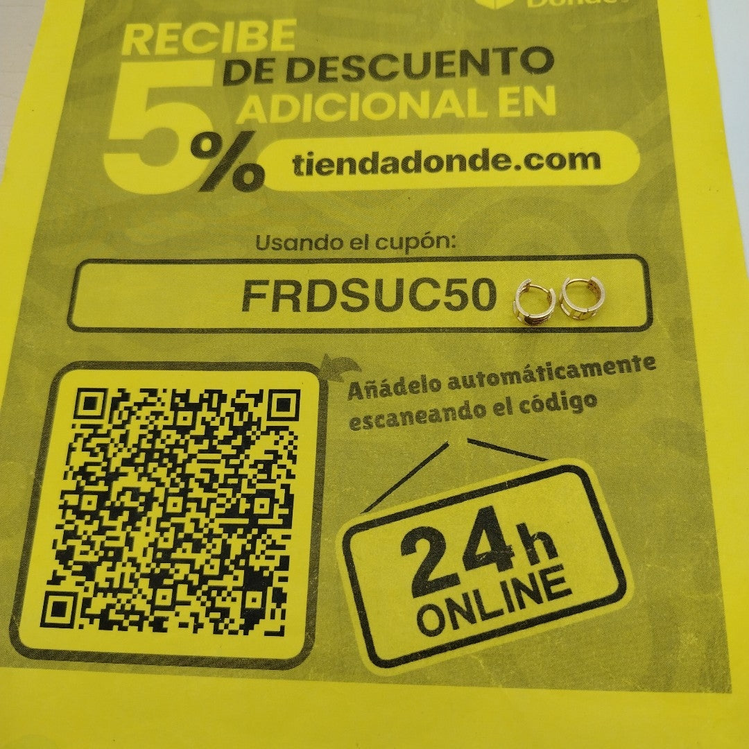 ARRACADAS PAR ORO 14 K 2,30 GRMS (SEMINUEVO)