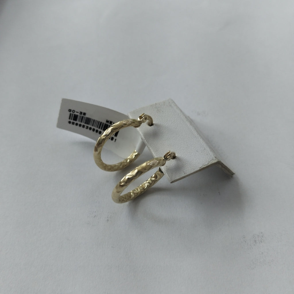 ARETES ARRACADAS LABRADAS 14K 2.1 GR (NUEVO)