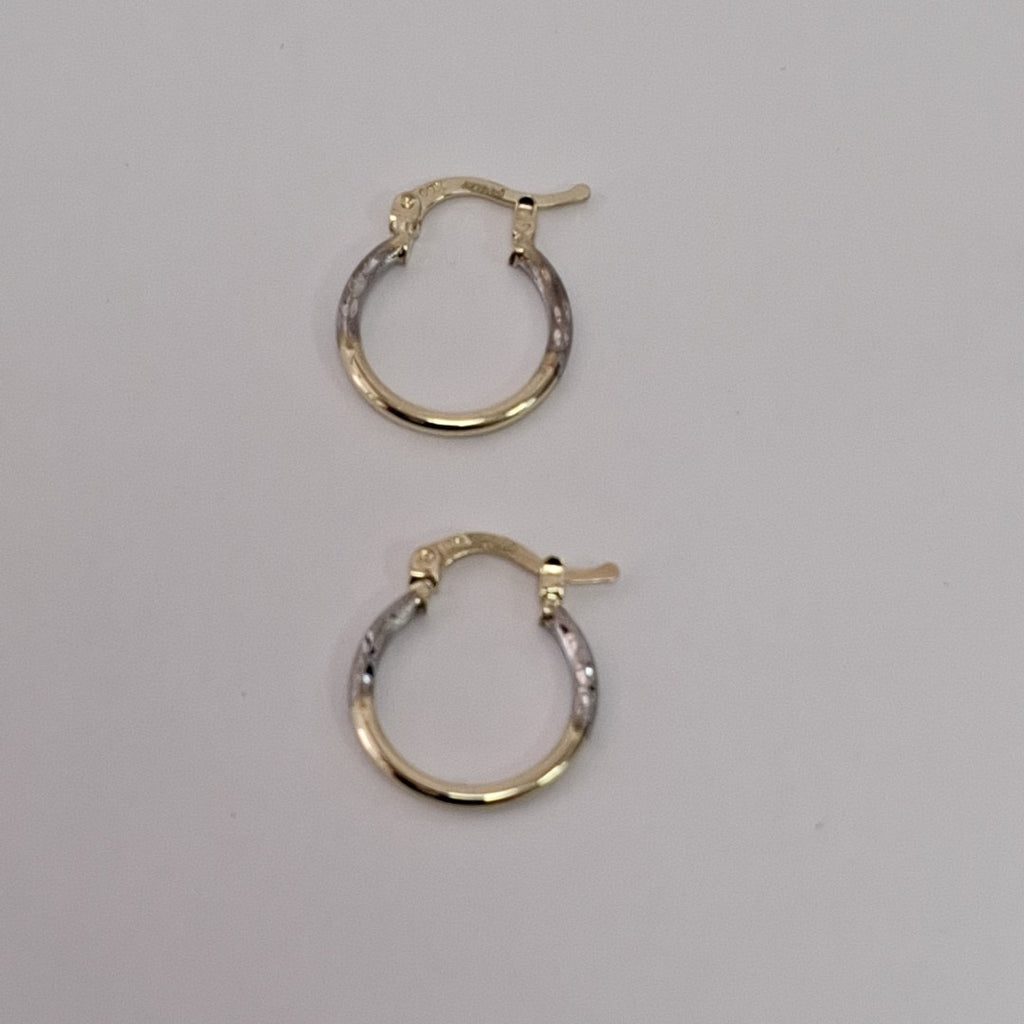 ARETES ARRACADAS COMBINADAS 14K 1.1 GR (NUEVO)