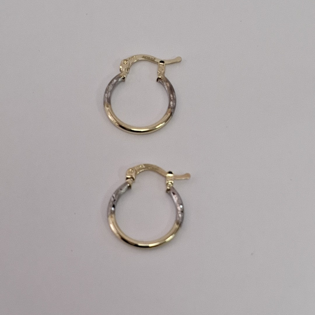 ARETES ARRACADAS COMBINADAS 14K 1.1 GR (NUEVO)