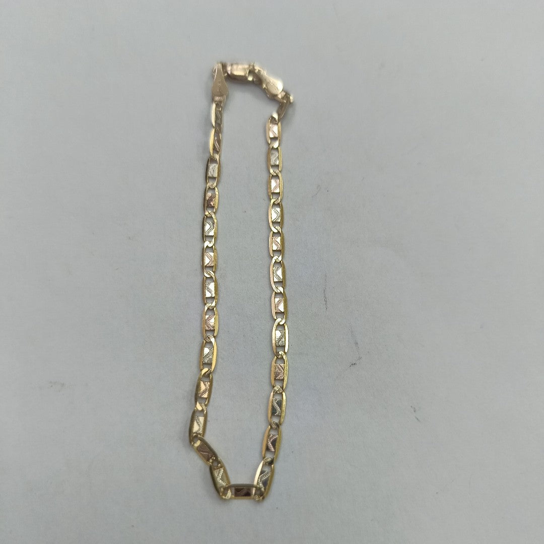PULSERA ORO COMBINADO 10 K 2.2 GRMS (SEMINUEVO)