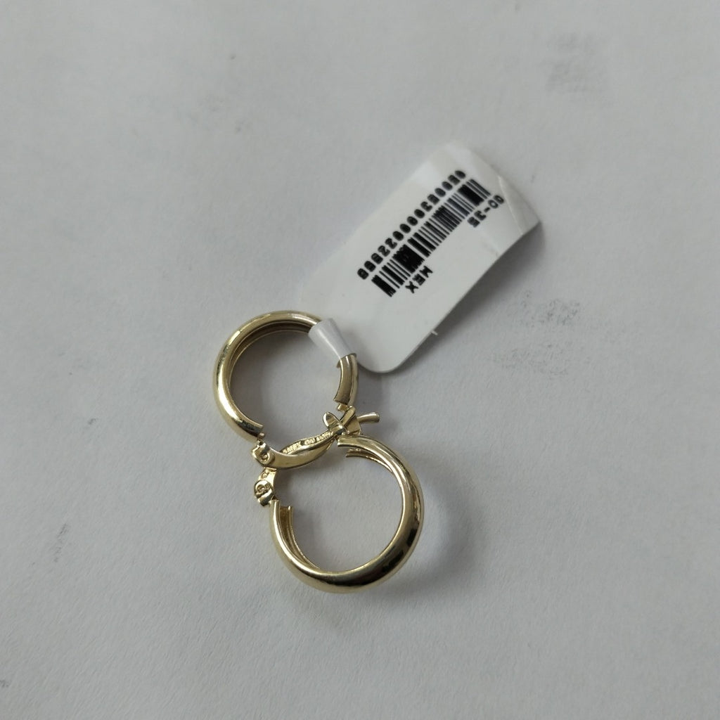 ARETES TEJIDO ARRACADAS LISAS 14K 2.1 GR (NUEVO)