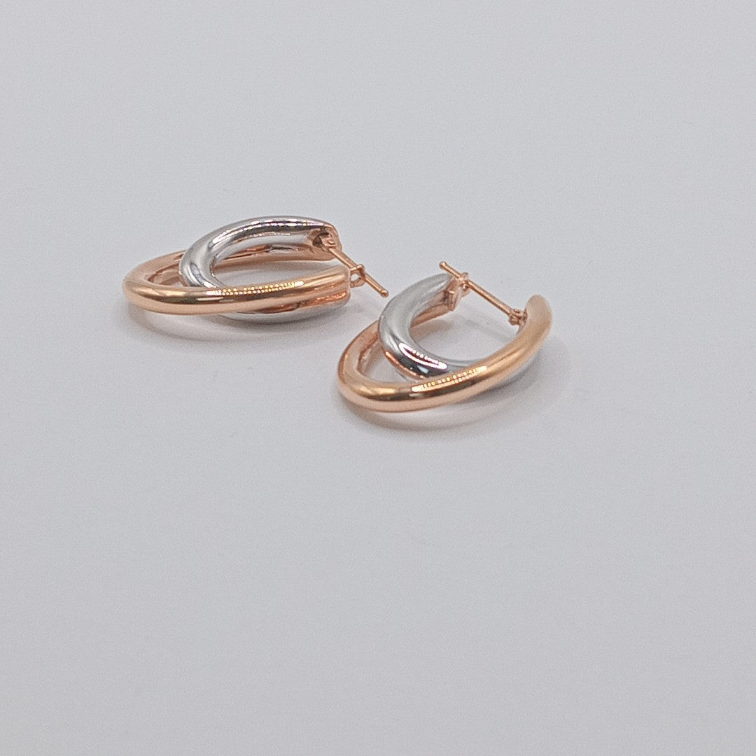ARRACADAS PAR ORO COMBINADO 14 K 5.2 GRMS (SEMINUEVO)