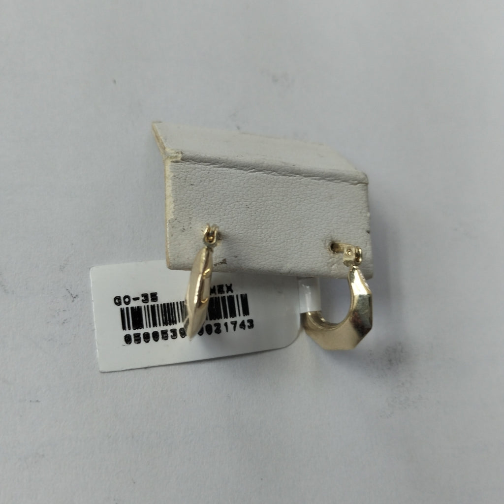 ARETES TEJIDO ARRACADA FACETADA 14K 1.2 GR (NUEVO)