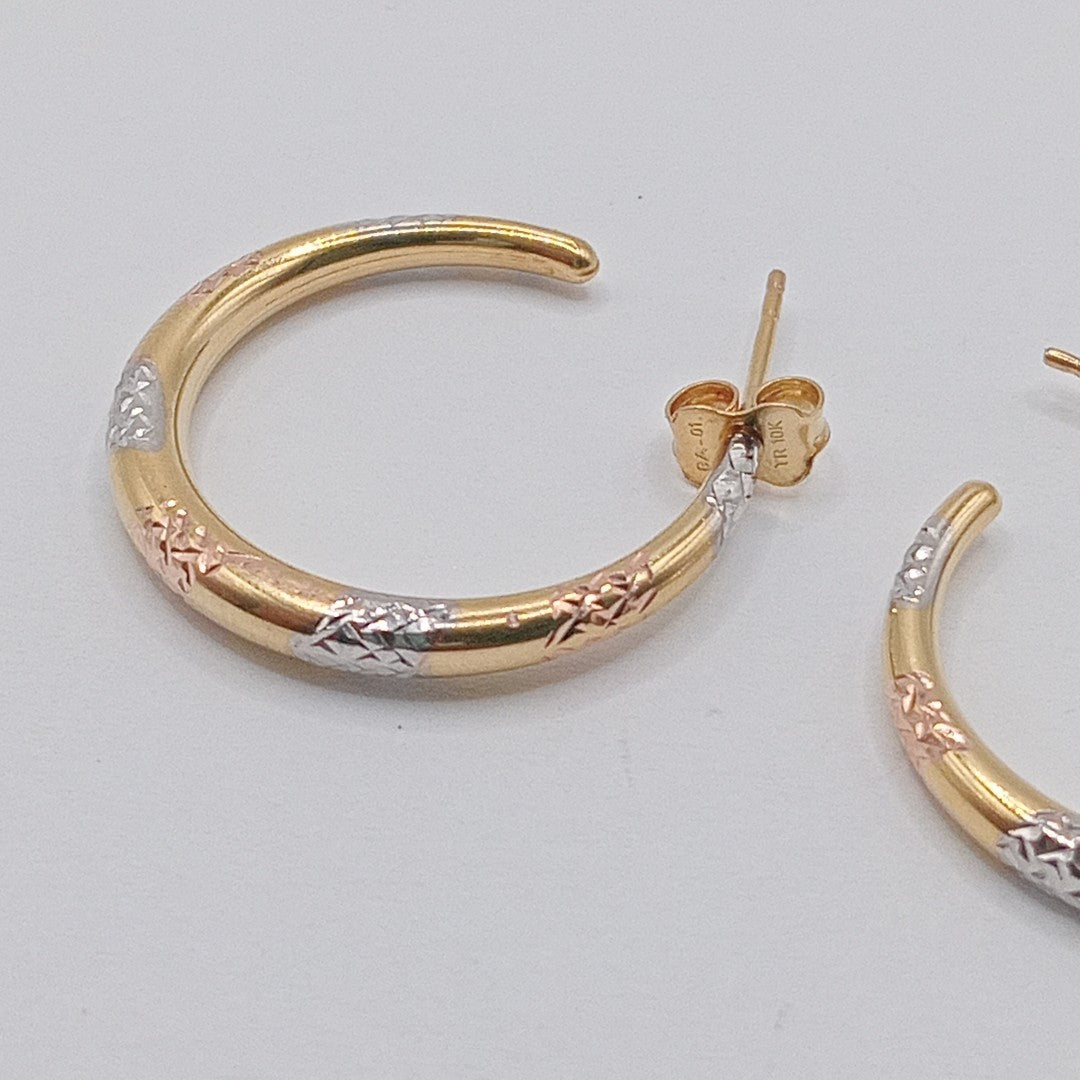 ARRACADAS PAR ORO COMBINADO 10 K 1.7 GRMS (SEMINUEVO)