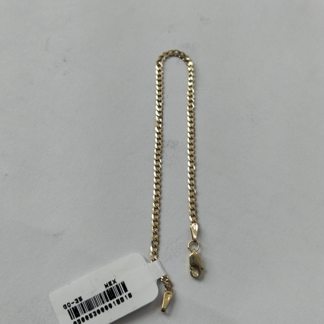 PULSERA TEJIDO BARBADA 14K 18 CM 2.1 GR (NUEVO)