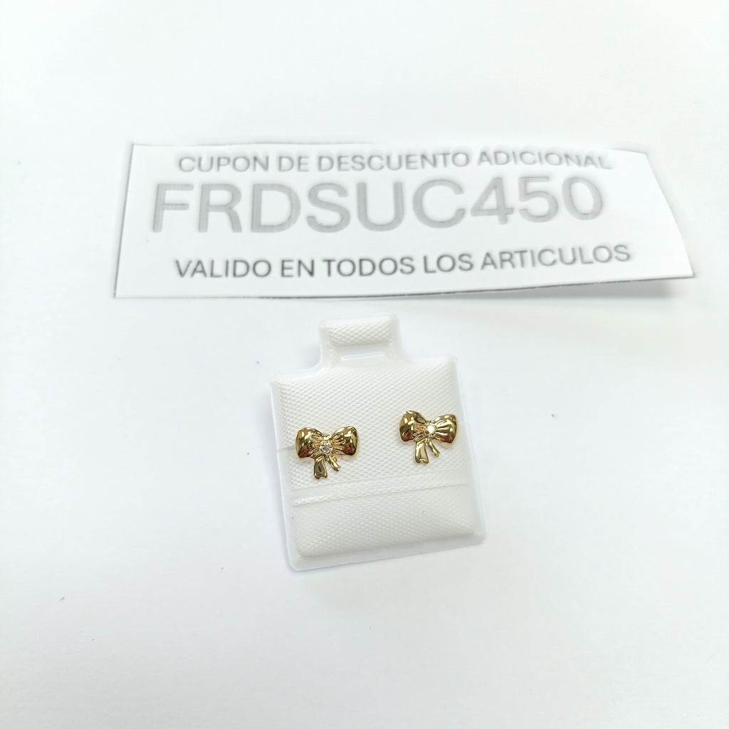 BROQUELES BROQUEL FIG MOÑO C CIRCONIA 14K 0.2441 GR (NUEVO)