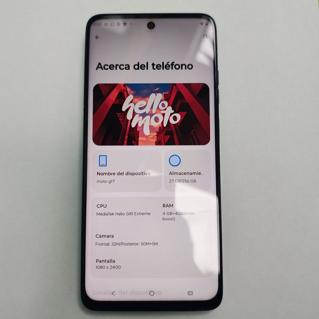 CELULAR MOTOROLA MOTO G17 XT2623-1 (2026) 256 GB 4 GB RAM (SEMINUEVO)