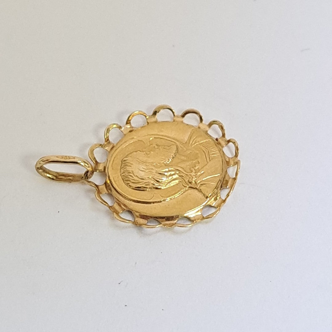 MEDALLA RELIGIOSA ORO 14 K 2,60 GRMS (SEMINUEVO)