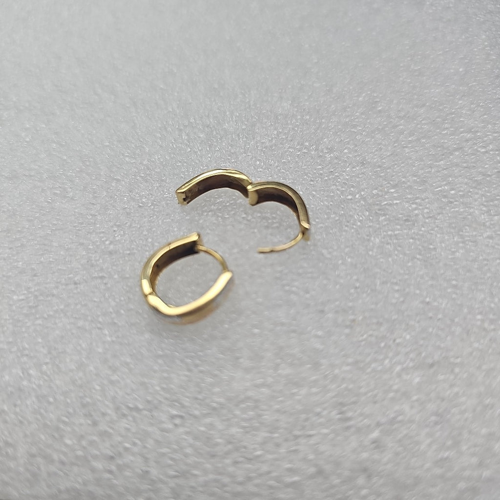 ARRACADAS PAR ORO COMBINADO 14 K 0.9 GRMS (SEMINUEVO)