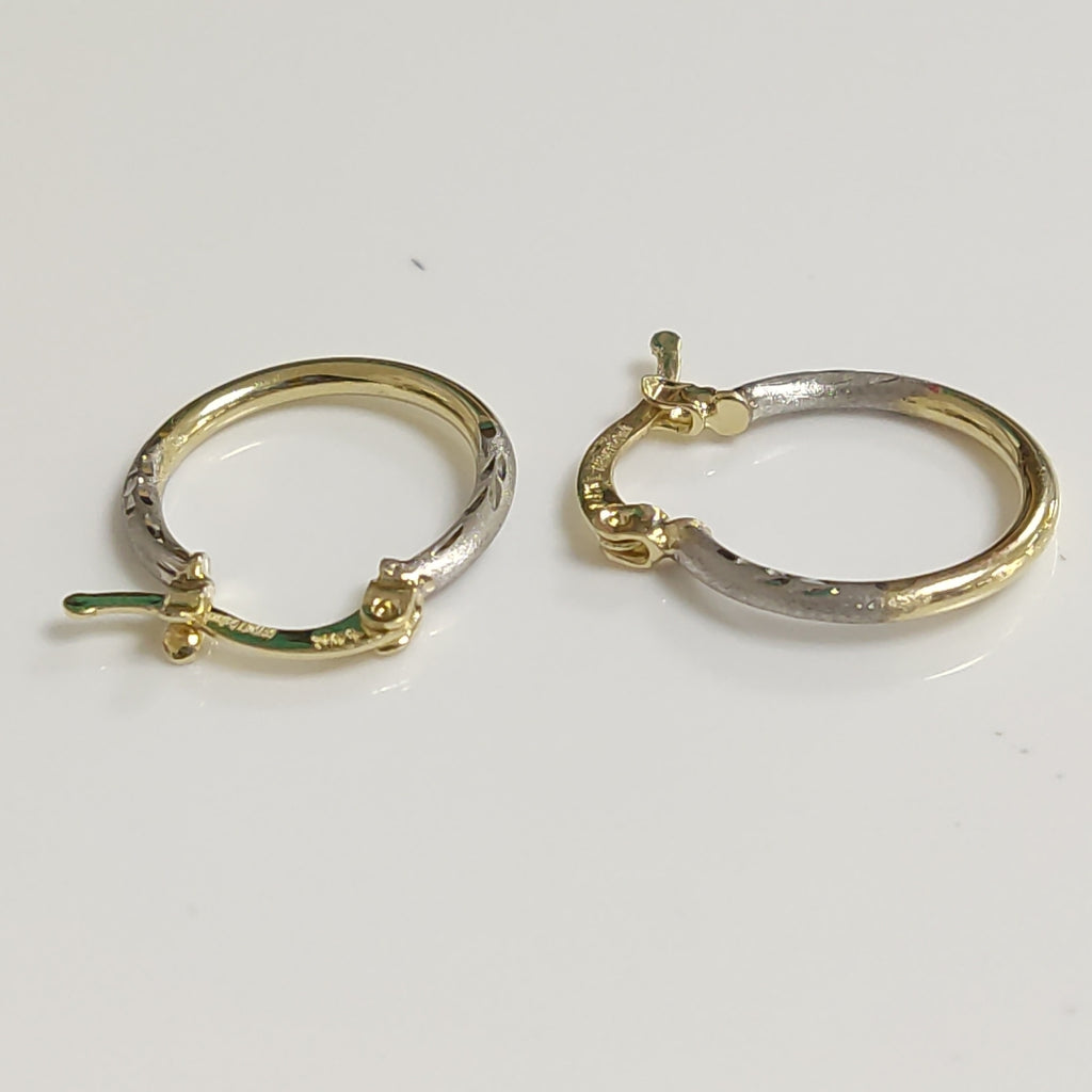 ARETES ARRACADAS COMBINADAS 14K 1.2 GR (NUEVO)