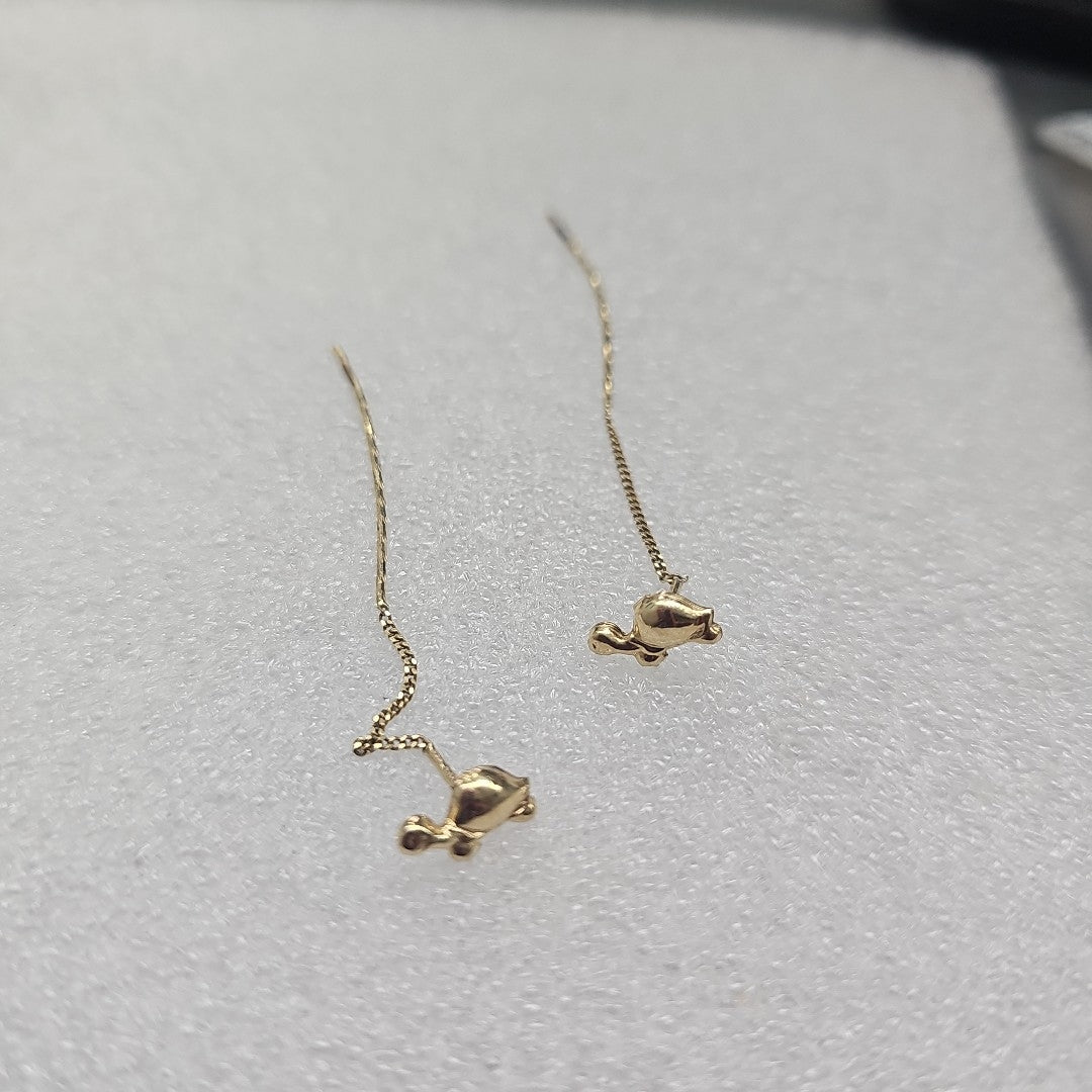 ARETES PAR ORO 14 K 1 GRMS (SEMINUEVO)