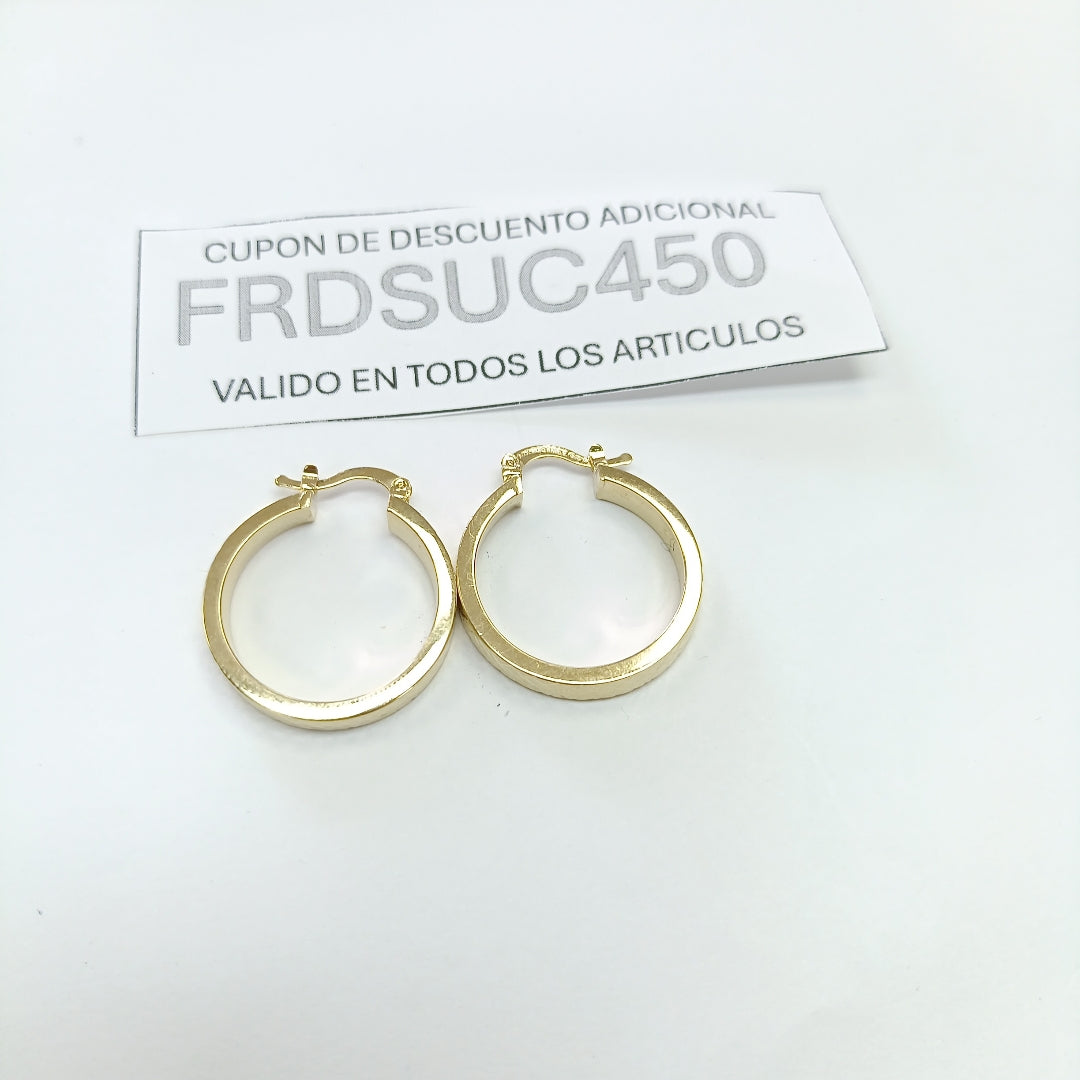 ARETES TEJIDO ARRACADAS FACETADAS 14K 2.9 GR (NUEVO)