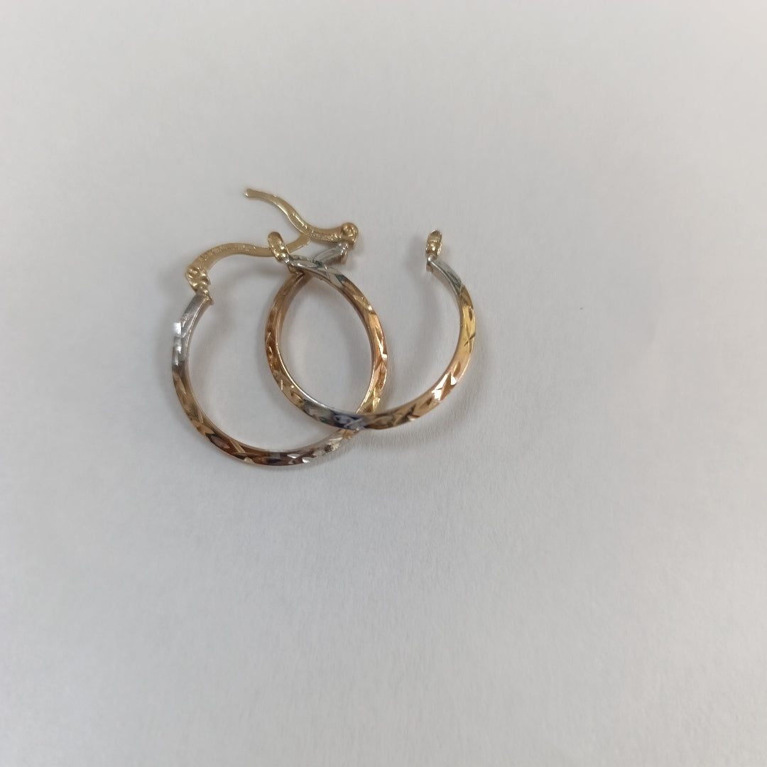 ARRACADAS PAR ORO COMBINADO 10 K 1.4 GRMS (SEMINUEVO)