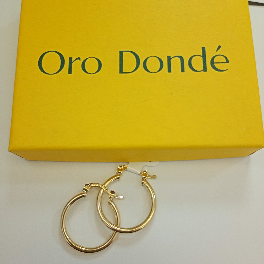 ARETES TEJIDO ARRACADAS LISAS 14K 1.2 GR (NUEVO)