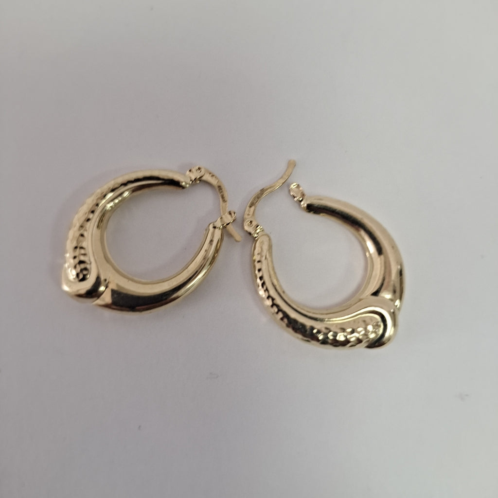 ARETES ARRACADAS ENTRELAZADAS 14K 2.6 GR (NUEVO)
