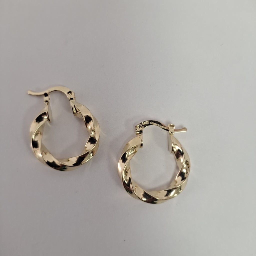 ARETES ARRACADA TORZAL 14K 2 GR (NUEVO)