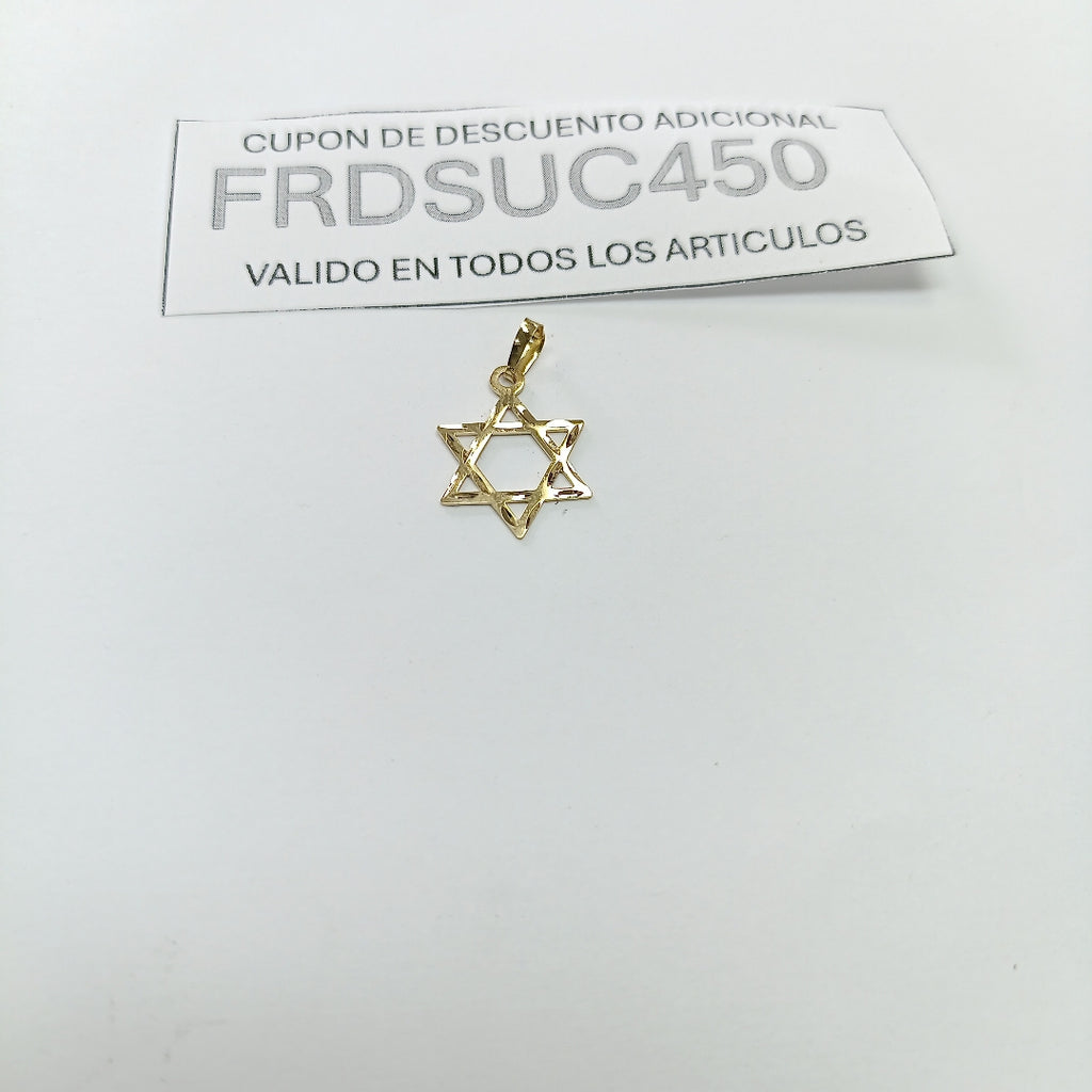 DIJE TEJIDO ESTRELLA DE DAVID 14K 0.5 GR (NUEVO)
