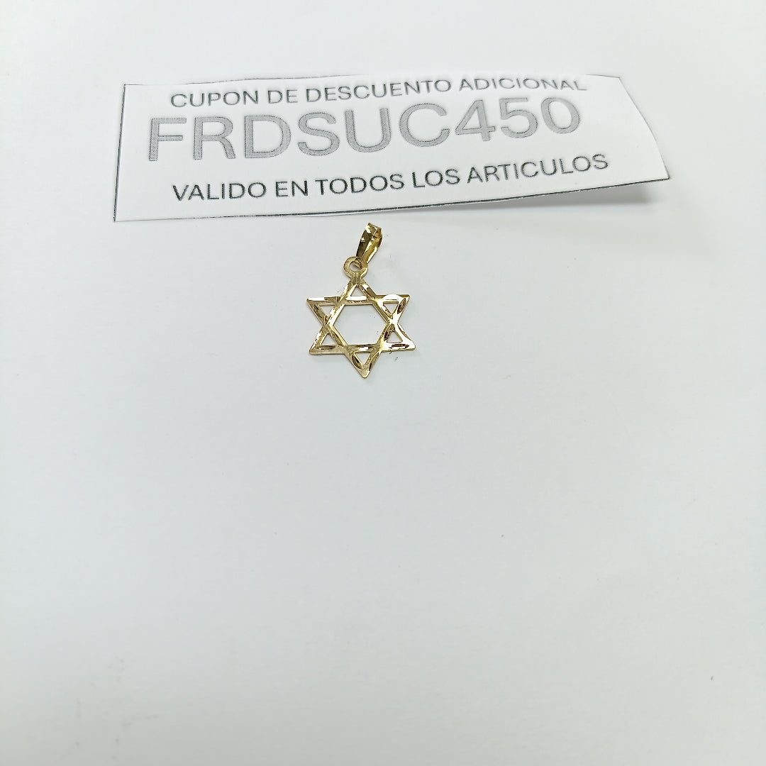 DIJE TEJIDO ESTRELLA DE DAVID 14K 0.5 GR (NUEVO)