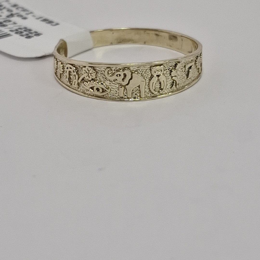 ANILLOS ARGOLLA DE LA SUERTE 10K TALLA 8 1.3 GR (NUEVO)