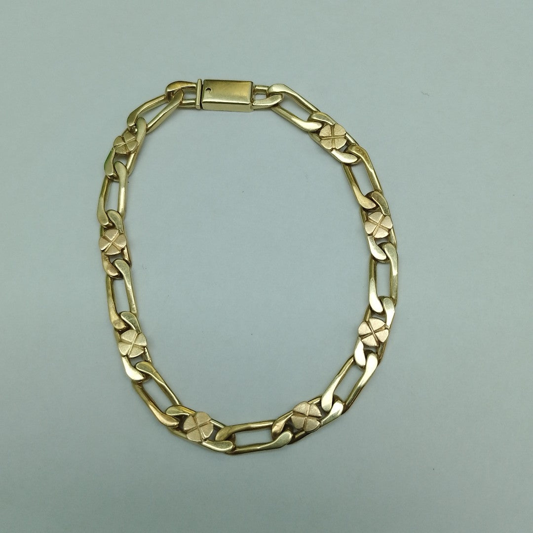 PULSERA ORO, ORO COMBINADO 10 K 16.9 GRMS (SEMINUEVO)