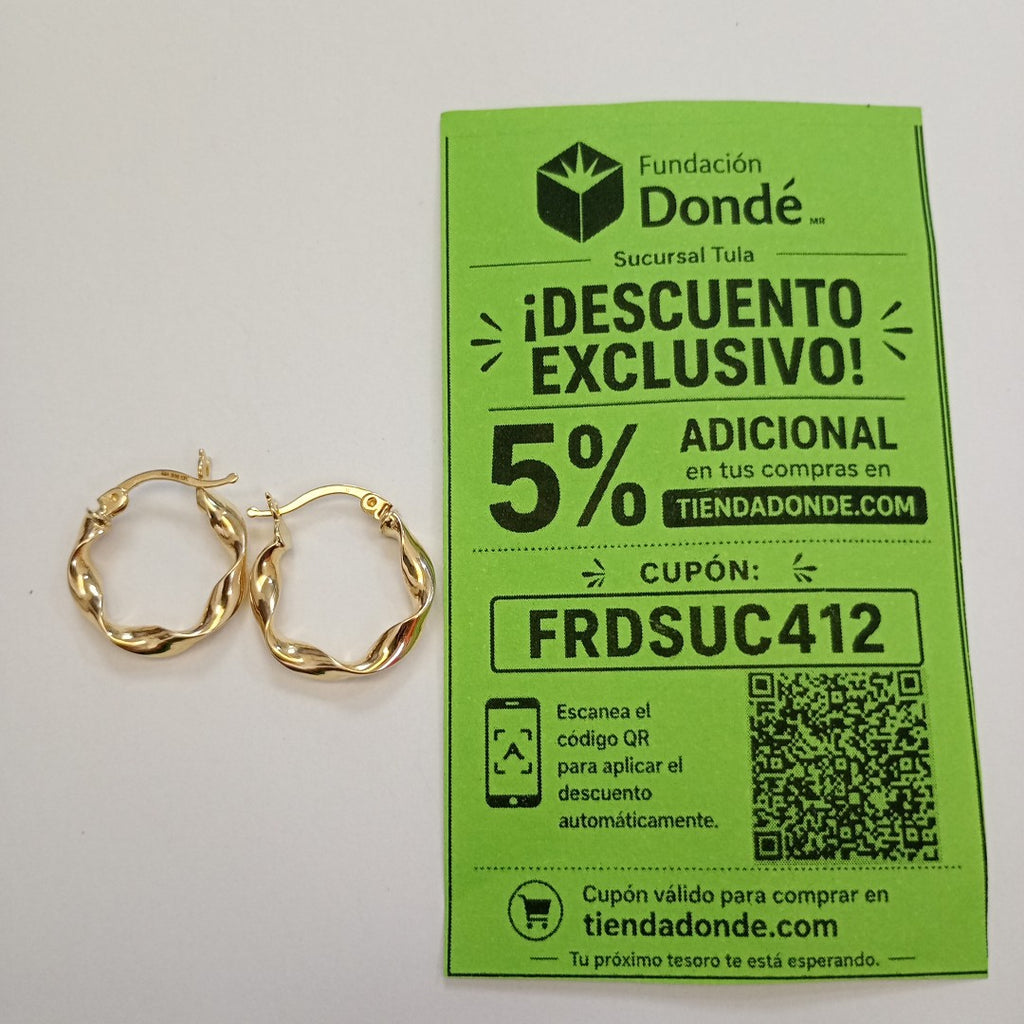 ARRACADAS ORO 10K 1.5 (NUEVO)