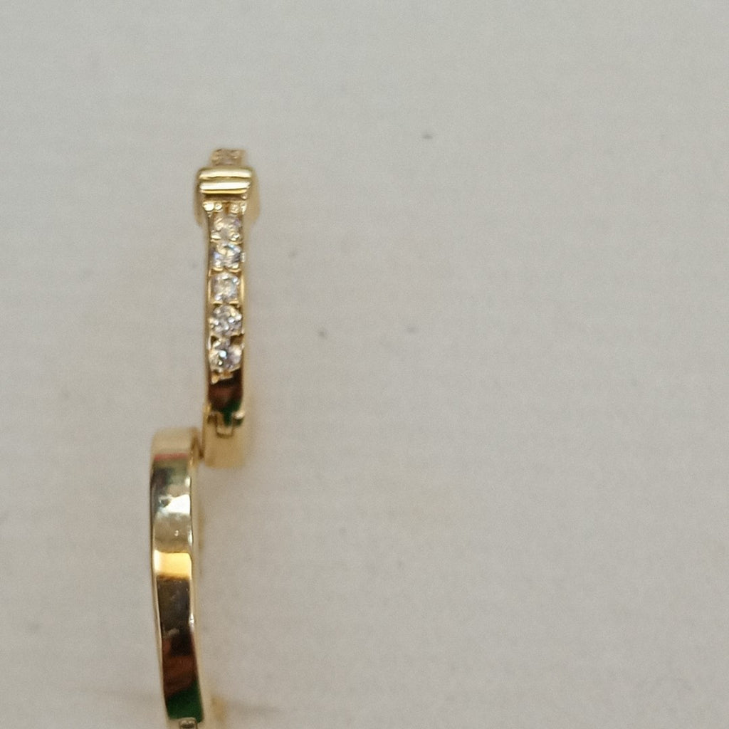 ARETES HUGGIES C CIRCONIA 14K 1.8 GR (NUEVO)