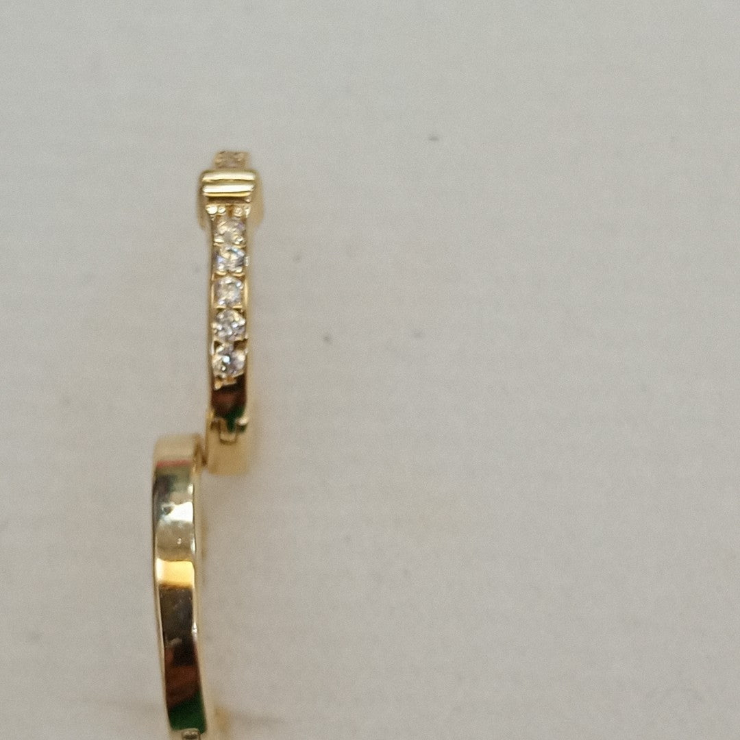 ARETES HUGGIES C CIRCONIA 14K 1.8 GR (NUEVO)