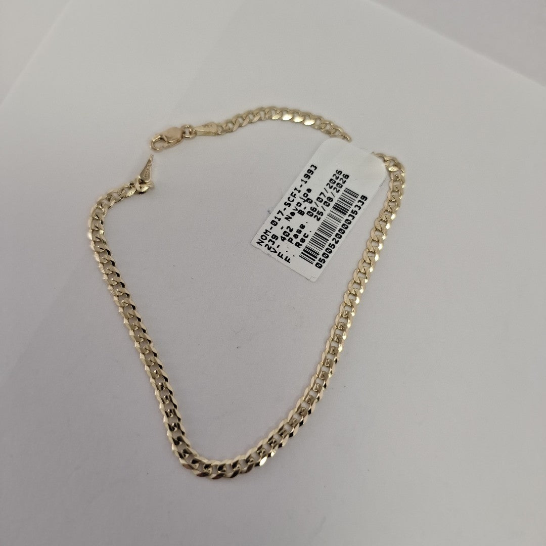 PULSERA BARBADA 14K 21 CM 3.7 GR (NUEVO)