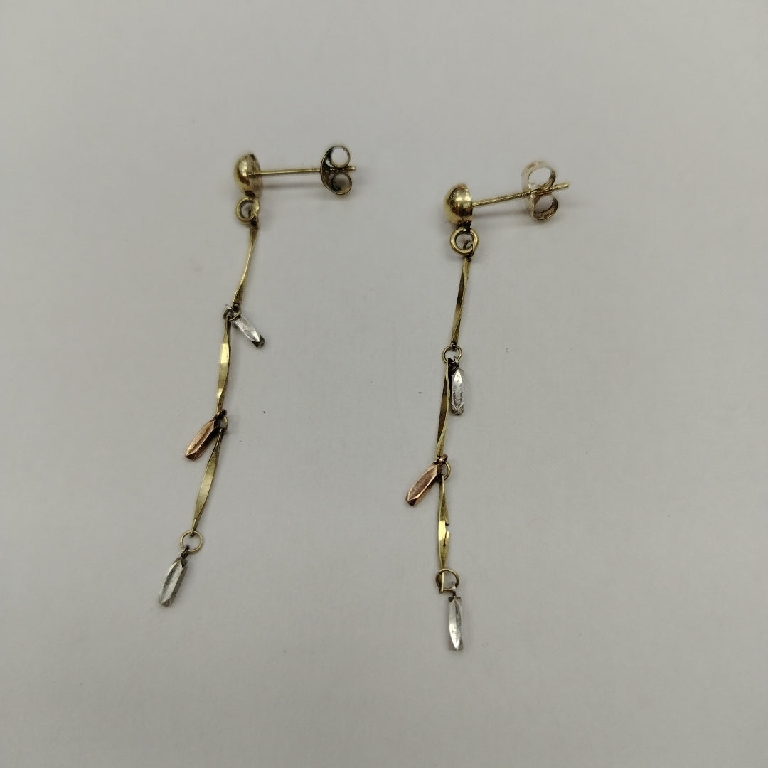 BROQUELES PAR ORO, ORO COMBINADO 14 K 1.5 GRMS (SEMINUEVO)