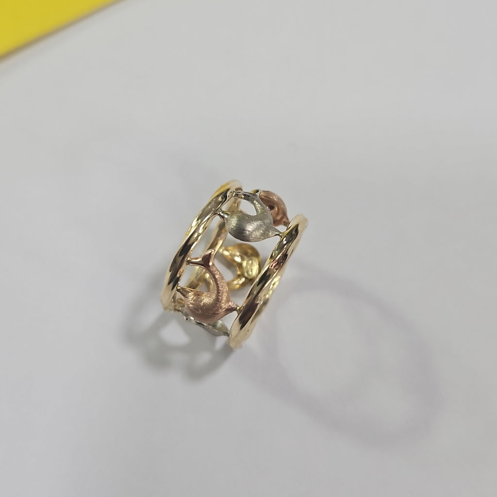 ARGOLLA ORO COMBINADO 14 K 2,60 GRMS (SEMINUEVO)