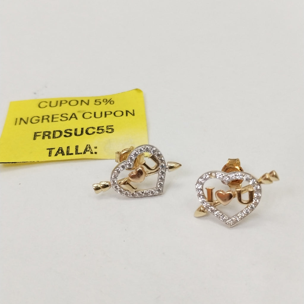 ARETES PAR ORO 14 K 1,90 GRMS (SEMINUEVO)