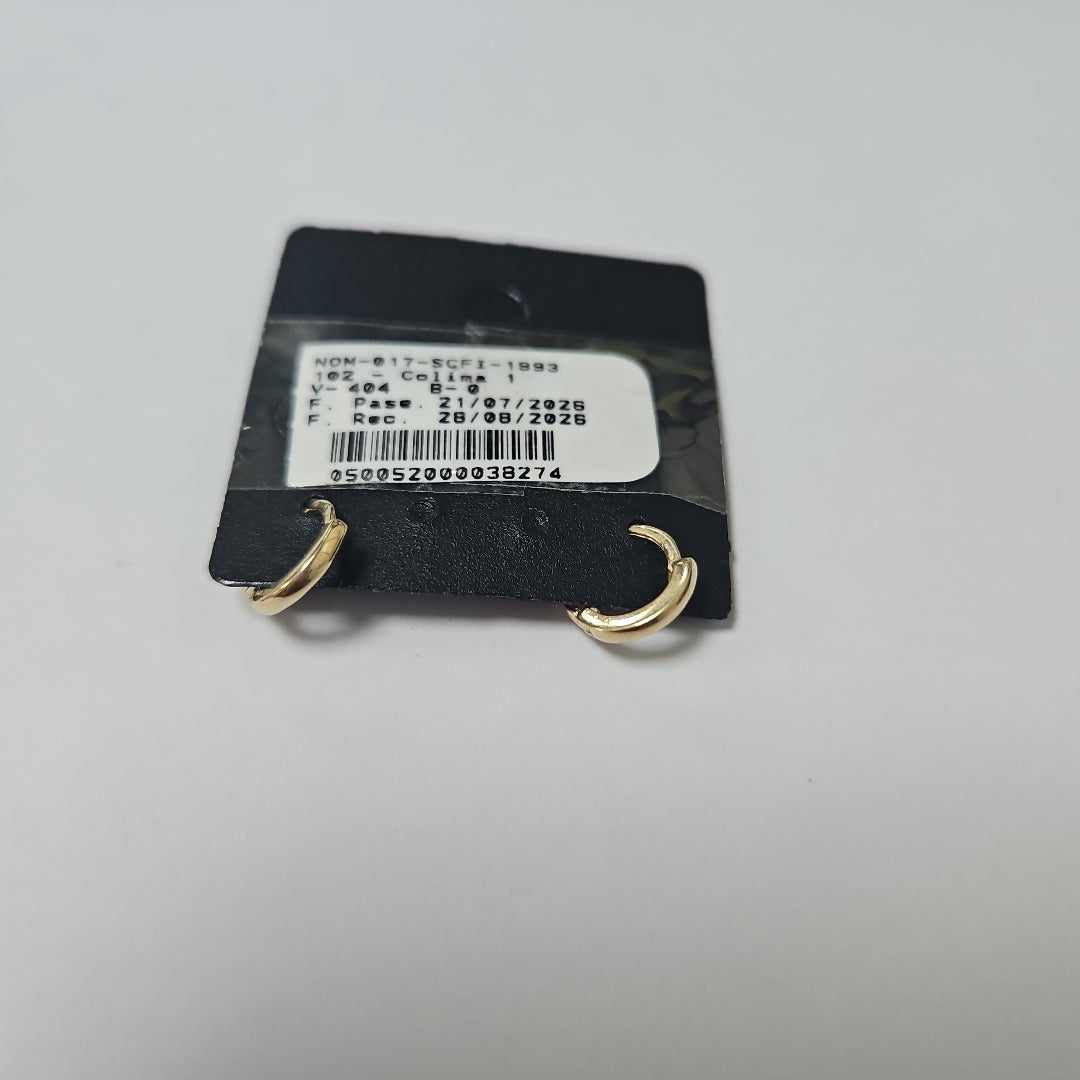 ARETES HUGGIE 14K 1.3 GR (NUEVO)