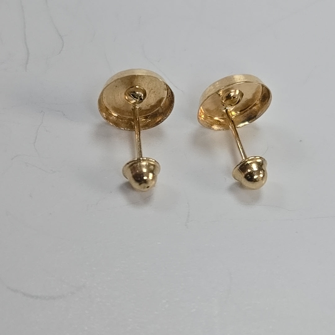 BROQUELES BROQUEL FIG BOTON C CIRCONIA 14K 0.2916 GR (NUEVO)