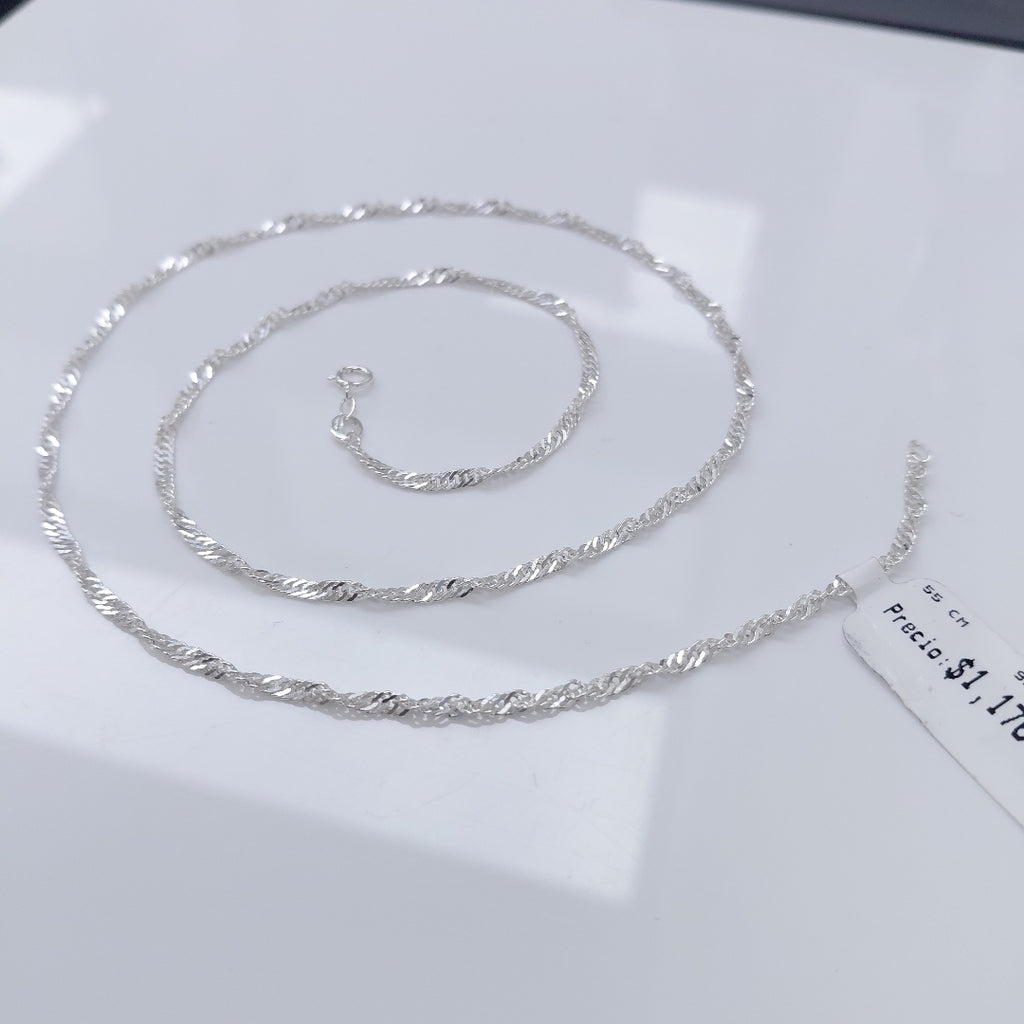 CADENA MEDIO TZL PLATA .925 55 CM 4.22 GR (NUEVO)